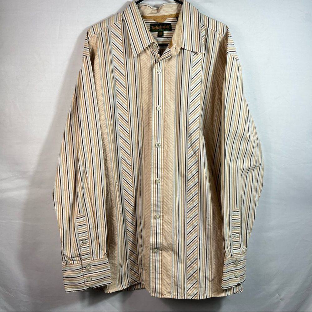 Mens Timberland Long Sleeve Button Up Collared Shirt 0632